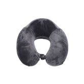 Memory Foam Travel Neck Pillow – Soft Gray Cushion